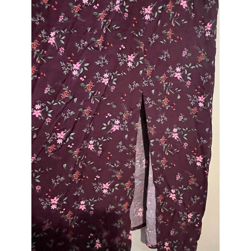 Old Navy Purple Floral Smocked Open Back Maxi Dress Purple 2X NWT - Picture 4 of 14